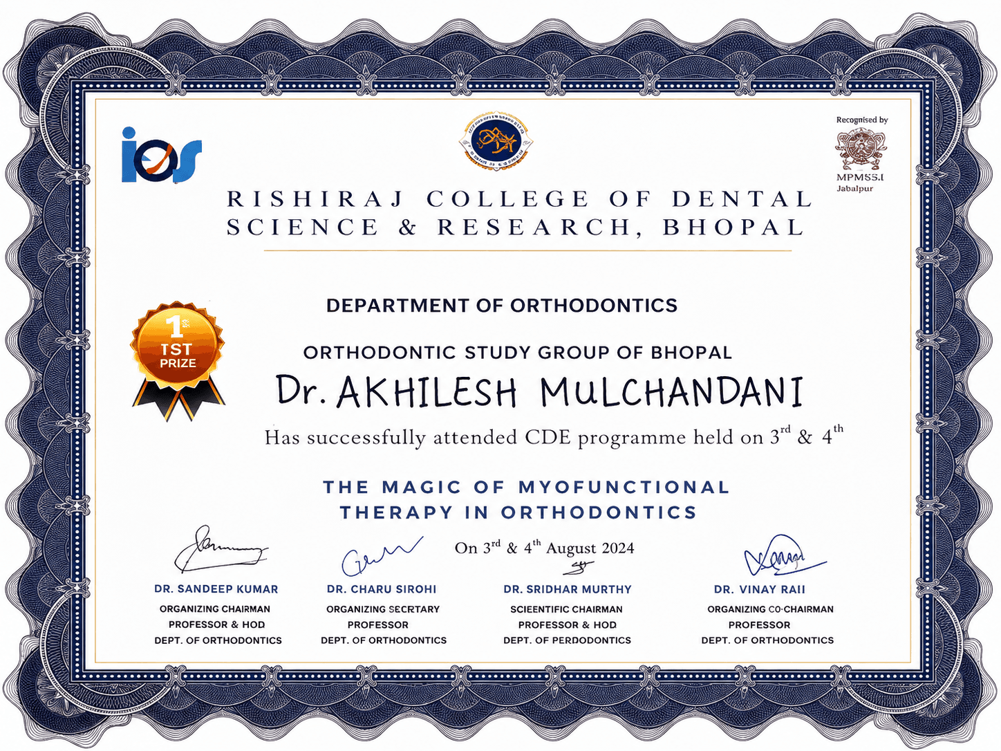 Advanced Dental Clinic Jabalpur Award 35