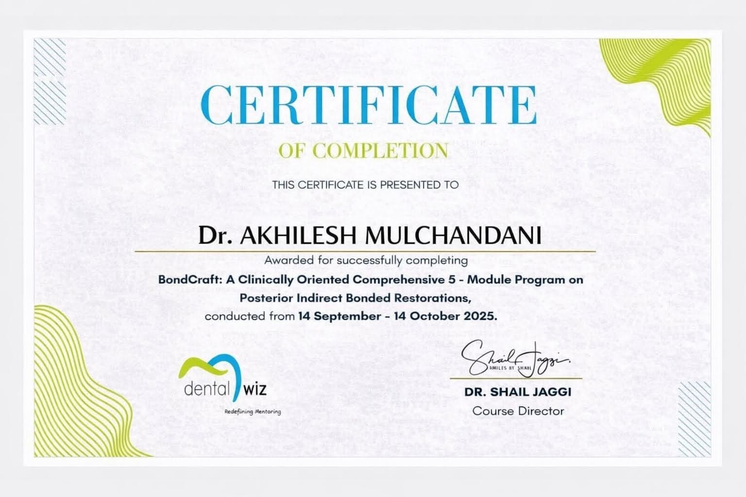 Advanced Dental Clinic Jabalpur Award 36